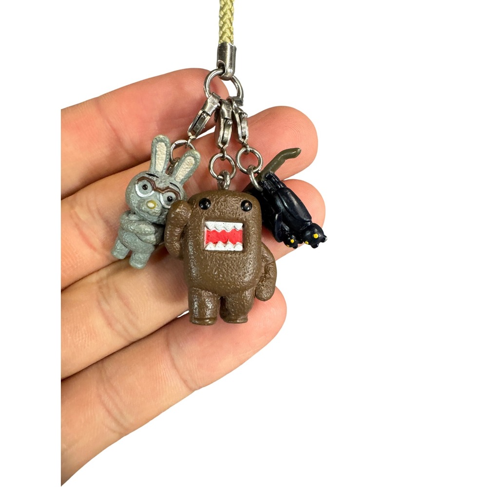 Domo Kun Usajii Shinobu Multi Character Phone Charm Strap Mascot Brown Grey